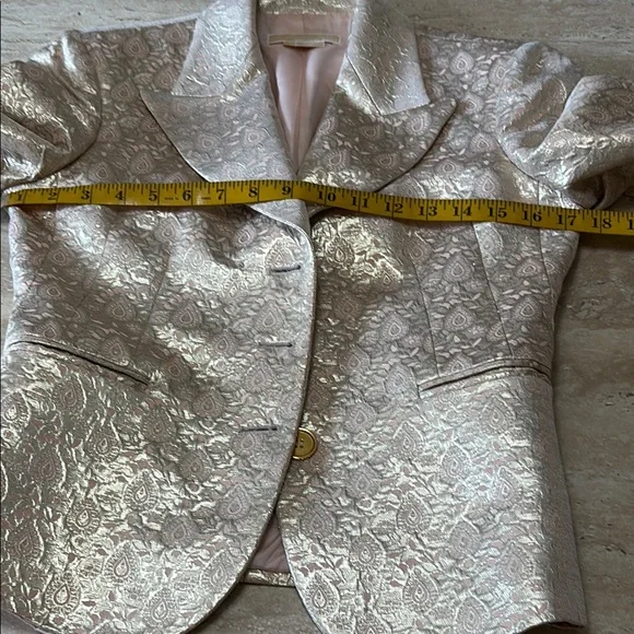 MICHAEL Michael Kors Cream Tailored Blazer pale, pink and white gold - Picture 13 of 16